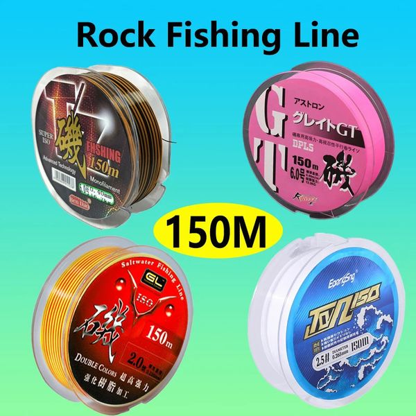 Braid Line 150m Rock Fishingline Semifloating Fishing Special 4 Farben Hochwertiges Monofilament Nylon Ködersee Seemestel 231023