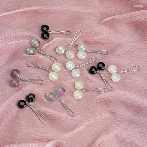 Spille 12 pz/lotto Goccia Perle Donne Musulmane Scialle Sciarpa Della Signora Sciarpe Hijab Clip Spilla Pin Pin Foulard Perla Clip