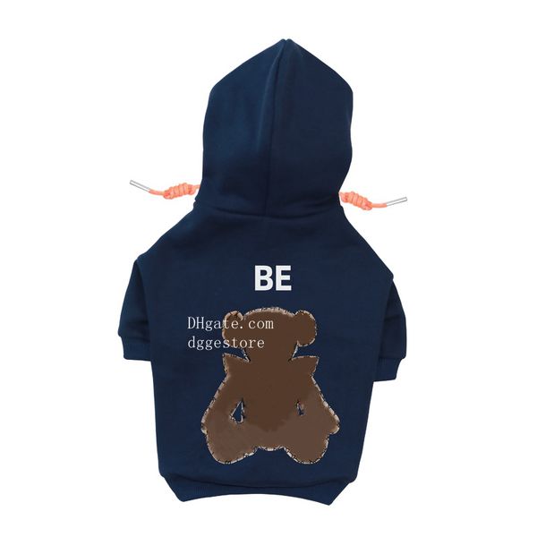 Designer-Hundekleidung, klassische Little Bear-Hundebekleidung, Winter-Hunde-Kapuzenpullover, Baumwolle, Herbst-Haustier-Sweatshirt, warmes Hunde-Sweatshirt mit Mütze, Mäntel für kaltes Wetter für kleine Hunde, A866