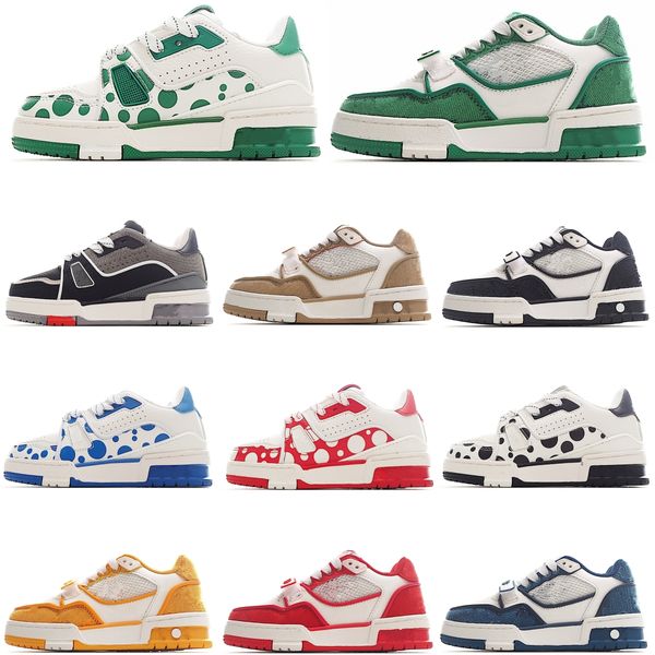 Scarpe da corsa per bambini Scarpe da corsa per bambini Ragazzi Ragazze Scarpe da corsa piatte per bambini Scarpe da ginnastica per giovani Round Dot Nero Bianco Rosso Grigio Verde Scarpe casual Sneaker con plateau in pelle