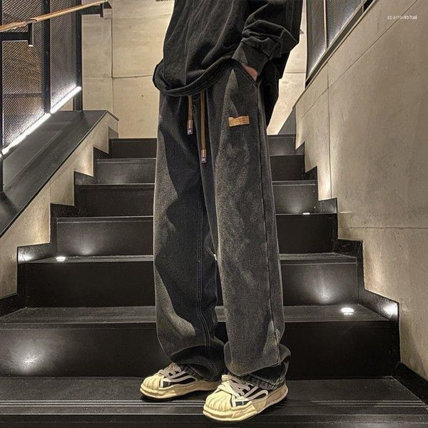 Jeans da uomo Pantaloni da cowboy da uomo 2023 di tendenza retrò Pantaloni da uomo Baggy Dritto impilati Goth Alla moda anni '90 Streetwear Stretch Xs Hip