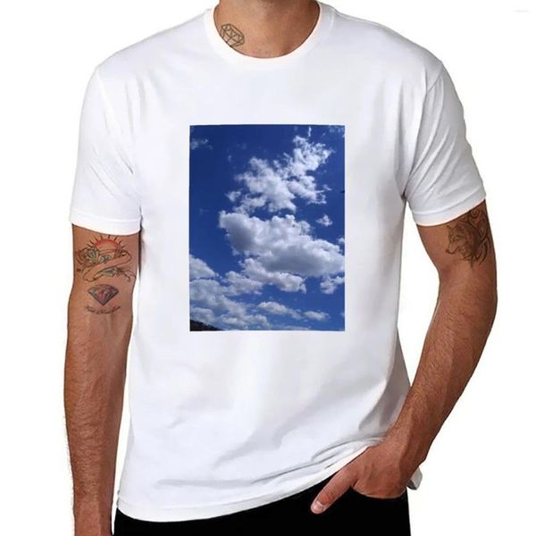 T-shirt polo da uomo con nuvole, maglietta anime per un ragazzo, abbigliamento hippie, allenamento da uomo