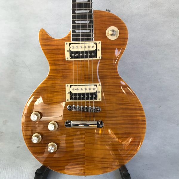 Guitarra elétrica LP esquerda, guitarra marrom. Sucesso clássico, ótima qualidade de som, frete grátis