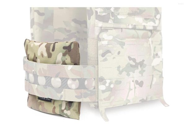 Jaquetas de caça engrenagem tática placa lateral 6x6 bolsos para colete cummerbund equipamento militar estilo ferro jogo guerra