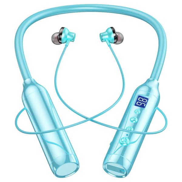 Drahtlose Bluetooth-Kopfhörer mit hängendem Hals, Geräuschreduzierung, Wasserdichtigkeit, Sport, Laufen, Stereo-Bass, geeignet für Android,