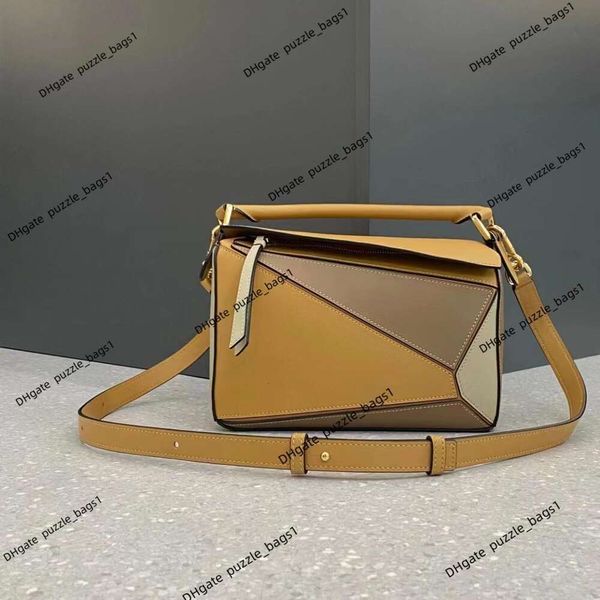 Bolsa de geometria de marca de ponta carteira de bolsa feminina nova bolsa de retalhos de couro genuíno Bag clássico de cheiro de cheiro de grande capacidade