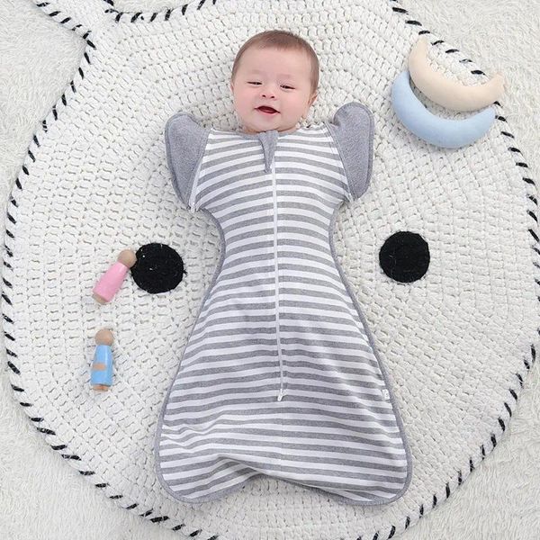 Cobertores Nascido Bebê Menina Menino Anti-Startle Saco de Dormir Envoltório de Algodão Recebendo Swaddling Cobertor Infantil Sleepsacks