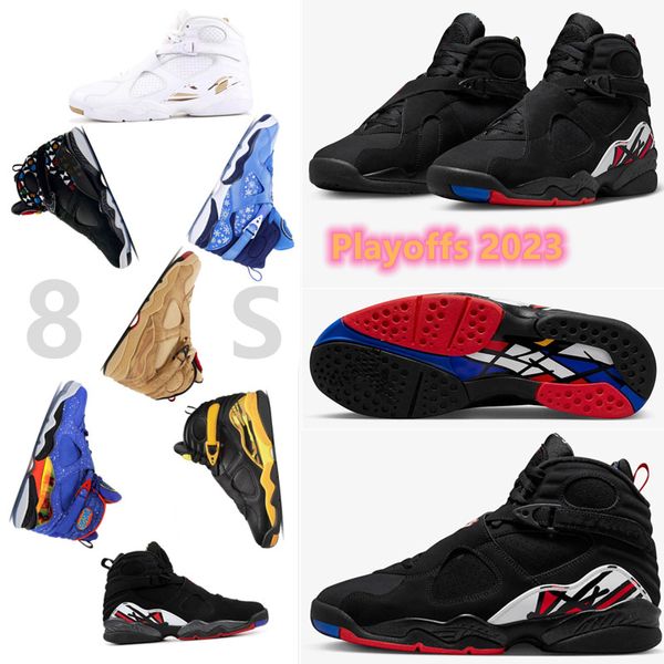 Баскетбольные кроссовки 8s Playoffs Red Taxi Yellow Black Samurai Paprika White Multicolor Aqua Bugs Bunny 8 Playoff Gunsmoke 12s Cherry 12 Мужские кроссовки Doernbecher