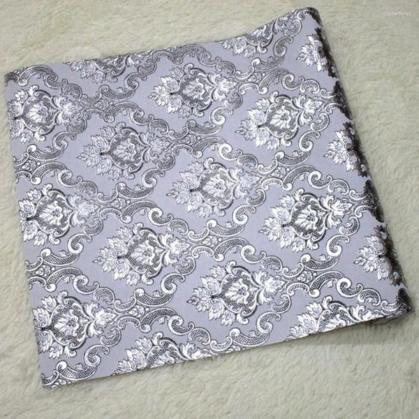 Tapeten Luxus klassische Tapetenrolle Schlafzimmer Wohnzimmer Metallic Relief Damast Wandpapier Floral Goldfolie Papel de Parede