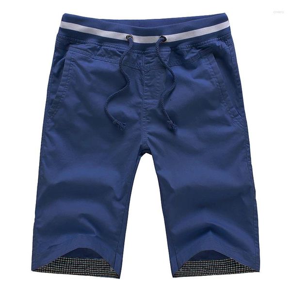 Shorts Masculinos Moda Casual Mens Soltos Calças de Praia Bolsos Cor Sólida Respirável Calças Carga Esportiva