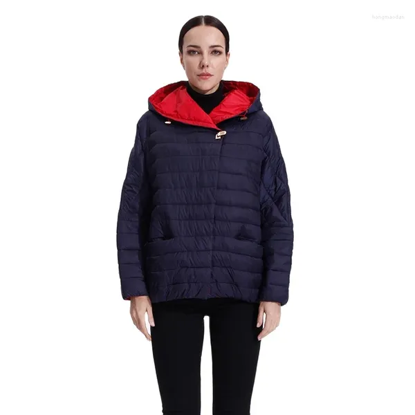 Damen Daunenjacke Parka Outwear mit Kapuze Steppmantel weiblich Plus Size warme kurze Baumwolle Pufferkleidung Qualität 18-18