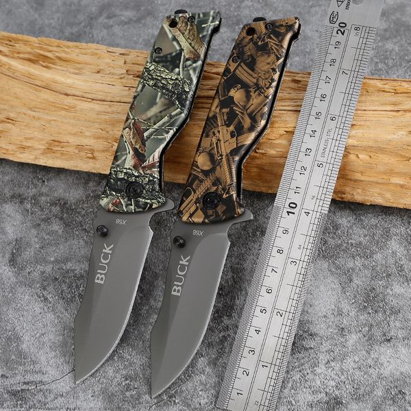 Coltello pieghevole con marchio X58 Coltello tascabile da campeggio ATTREZZO EDC per esterni Lama in acciaio inossidabile Maniglia per stampa Taglierina affilata Multi usi spedizione gratuita via acqua