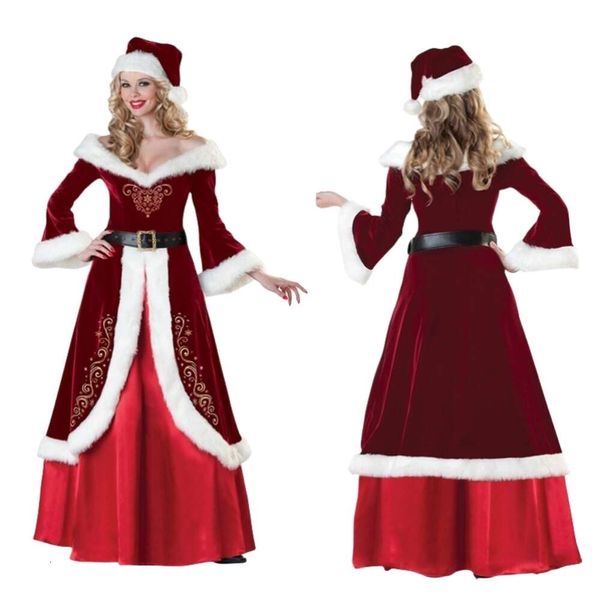 Cosplay Weihnachtskostüm Damen Designer Cosplay Kostüm Kostüm Gerichtskleid Weihnachtsmann Damen Cosplay Kostüm Ball Performance Kleid