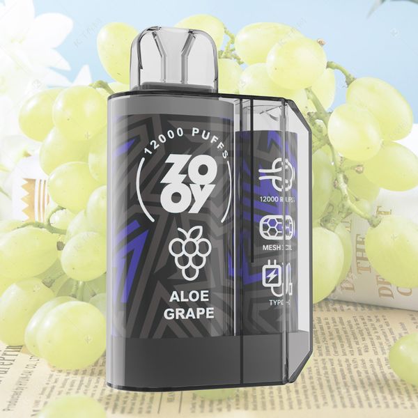 Original ZOOY MEGA Puff 12000 Einweg-Vape und Zigarette, Mesh-Spule, 23 ml, profiliert, 650 mAh, wiederaufladbare Batterie, elektronische Zigaretten-Dampfer, auswechselbare Fabrik-Puff