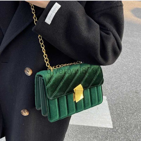 Cross Body Vintage Velvet Leater Mulheres Cross Body Bag Inverno Luxo Moda Soul Bolsa Carteira e Bolsa Verde e Vinho Tinto Colorsqwertyui879