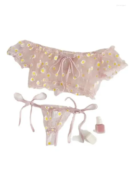 Set di reggiseni da donna di alta moda modellanti da donna senza anello in acciaio Lingerie giapponese sottile in pizzo a nastro retrò per corsetto per petto piccolo per studentesse