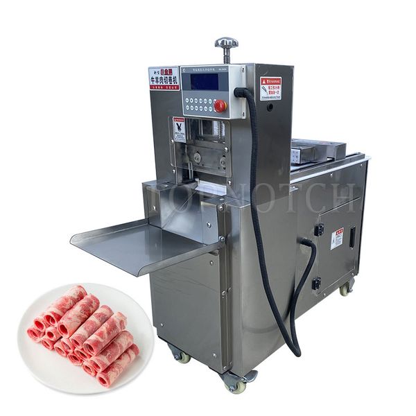 Elektrische Hammelrolle Einfrieren Rindfleisch Cutter Streifen Schweinefleisch Automatische Schneidemaschine Lebensmittel Slicer Fleisch Hobel Fleischwolf