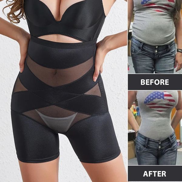 Mulheres Shapers Mulheres Cintura Alta Treinador Sexy Corpo Shaper Calcinha Barriga Barriga Controle Espartilho Abdômen Emagrecimento Shapewear Cruzado Cinturão Cueca 231021