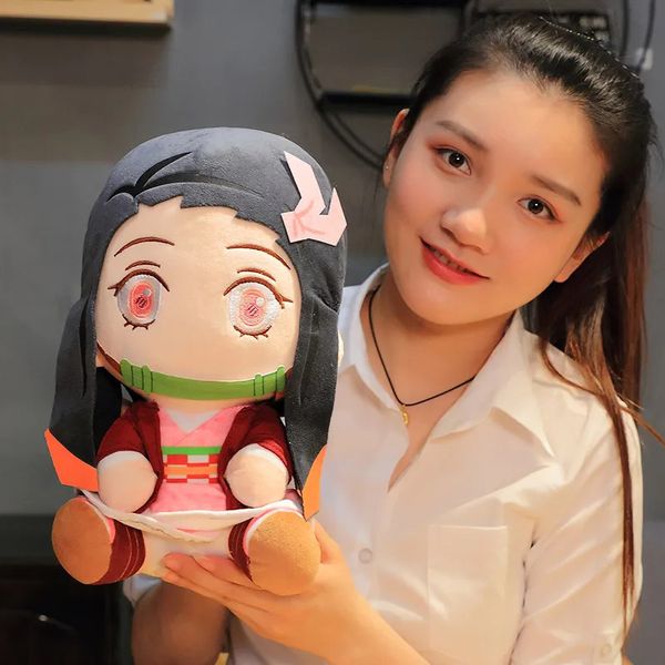 Bambole di peluche Anime giapponesi Demon Slayer Doll Kimetsu No Yaiba Kamado Tanjirou Nezuko Zenitsu Kyoujurou Figurine Peluche Giocattolo per bambini Regalo 20 cm 231023