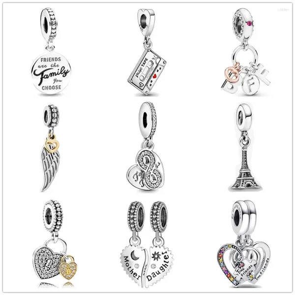 Pedras preciosas soltas a torre eiffel nostálgica cassete lâmpada mágica caber charme original prata 925 pulseira com jóias femininas diy