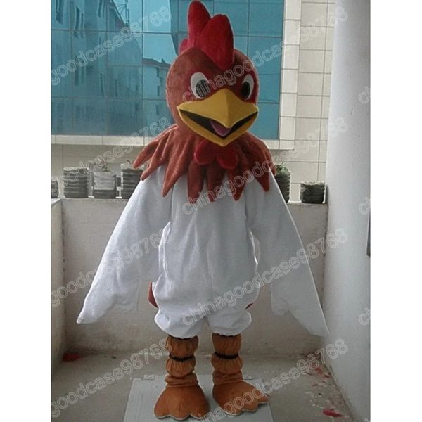 Costume da mascotte gallo bianco ad alte prestazioni Vestito da festa di Halloween di alta qualità Vestito da personaggio dei cartoni animati Vestito da carnevale unisex