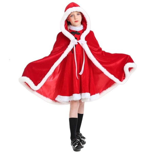 Cosplay Weihnachtskostüm Damen Designer Cosplay Kostüm Kleidung Stil China Rotes Festkleid mit Schal Neujahrs-Eltern-Kind-Outfit
