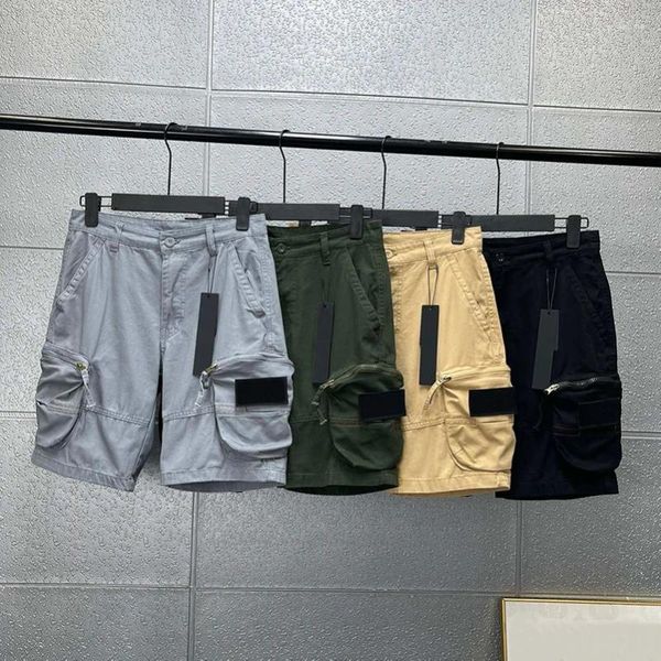 Erkek Şort Kargo Çoklu Poketler Gevşek Pantolon Kırpılmış Pantolon Tulumları Fermuar Pamuk Giyim Gündelik Diz Uzunluğu MA814