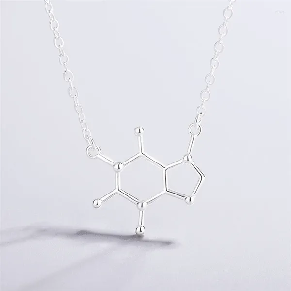 Anhänger Halsketten Sole Memory Dopamin Gen DNA Silber Farbe Schlüsselbein Kette Weibliche Halskette SNE632
