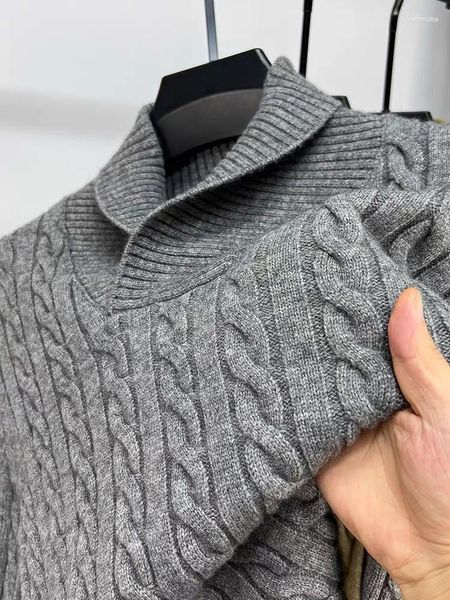 Maglioni da uomo Uomo 2023 Primavera e autunno Maglione jacquard personalizzato Coreano Casual Collo a scialle Pullover addensato Moda calda