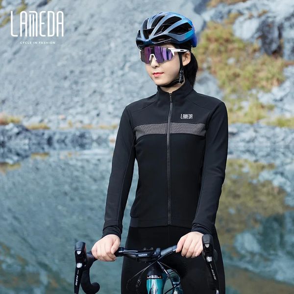 Другие спортивные товары Велосипедное пальто Lameda Женская зимняя одежда для велоспорта Теплый флисовый трикотаж с длинными рукавами 231023