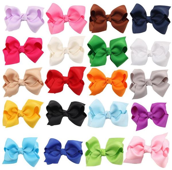 Moda Ragazze Archi per capelli Forcine Carino adorabile coreano 3 POLLICI Nastro in grosgrain Archi per capelli Copricapo per bambini Fiore Testa di ragazza Accessori con clip Boutique Cravatte