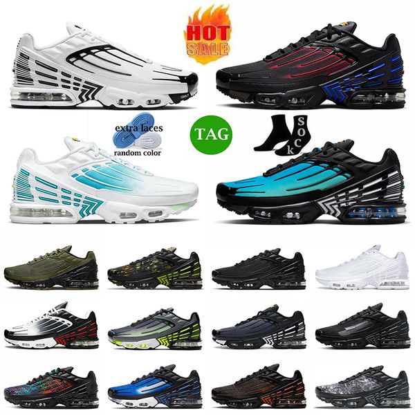 tn plus tuned 3 tns tnplus Laufschuhe für Männer Frauen Schuh tn3 Triple Schwarzes Leder Unity Olivgrün Schillerndes Weiß Rot Blau Herrentrainer Turnschuhe Läufer DHgate