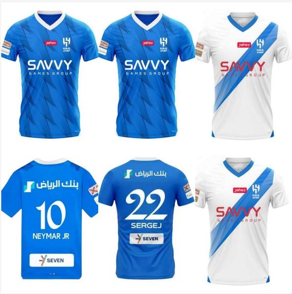 NEYMAR JR 2023 2024 Al Hilal Saudi homens Jersey 23 24 camisas de futebol 2023 2024 Home amarelo fora CR7 camisa de futebol