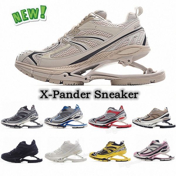 X-Pander Sneaker бежевый черный сетчатый нейлон Повседневная обувь X Pander 6.0 Мужские женские дизайнерские рогатки Белый розовый Подвеска Runner Trainer Teb2p #