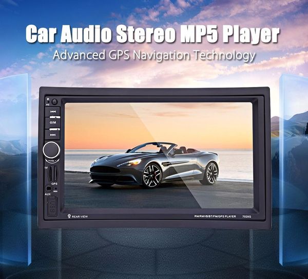 Car Audio Stereo Android12 Doppio Din Navigazione GPS Bluetooth Controllo vocale del volante Touch screen completo Ricevitore da 7 pollici Mirr2482 ZZ