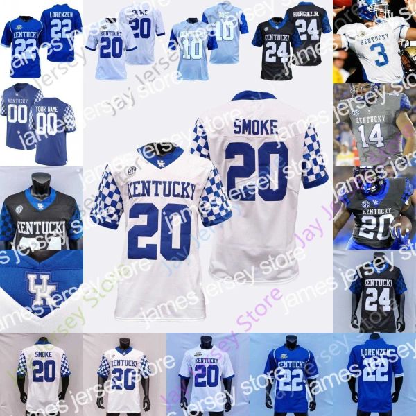 BENUTZERDEFINIERTE Fußballtrikots Kentucky Wildcats Fußballtrikot NCAA College Randall Cobb Josh Ali Beau Allen Rodriguez Jr. Michael Drennen II Rob