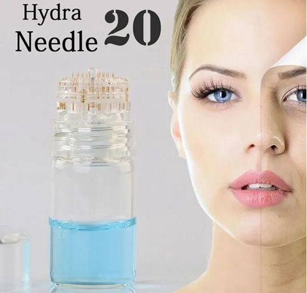 Hydra Roller iğneleri 20 Mikroiğneler Mezoterapi Derma Damga Paslanmaz Çelik Derma Sistemi Yüz Cilt Gençleştirme Saç Egzersizi Güzellik Makinesi