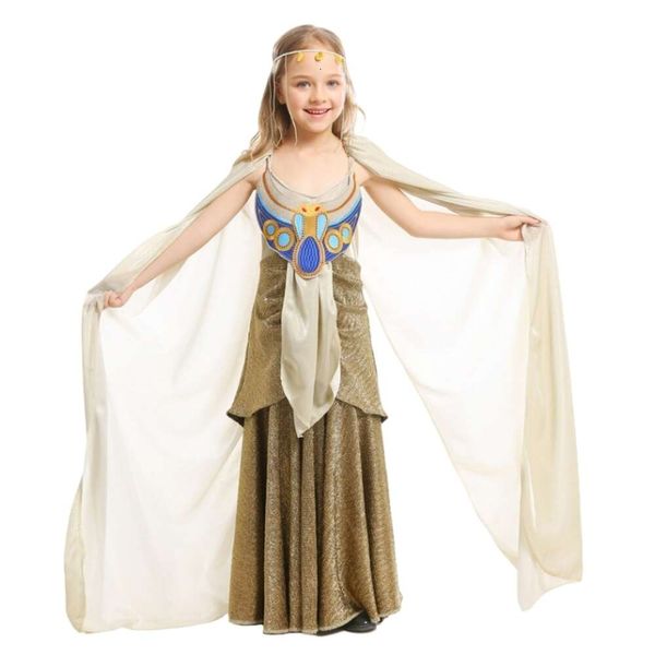 Halloween-Kostüm für Damen, Designer-Cosplay-Kostüm, farbige Kostüme, Halloween-Kostüme, altägyptische Mythologie, langer Rock, ägyptische Pharao-Bühne für Kinder