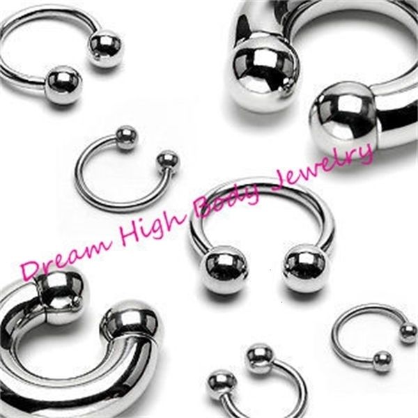 Stud Horseshoe 316L Aço Inoxidável Corpo Piercing Jóias Curvo Circular Barbell Bola Cavalo Sapato 16G Sobrancelha Anel Bar Vários Tamanhos 231020