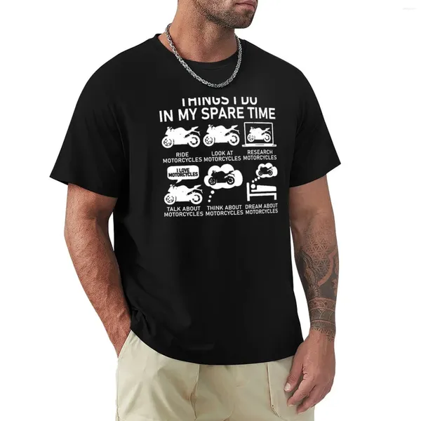 Polos masculinos coisas que faço no meu tempo livre - motocicletas camiseta homem hippie roupas masculinas