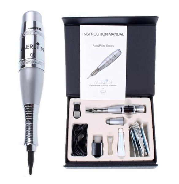 Biotouch Merlin Máquina de Tatuagem Máquina de Maquiagem Permanente com Caneta de Tatuagem Arma e Agulhas Kit de Fonte de Alimentação caneta de sobrancelha de tatuagem 2011118575176