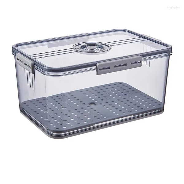 Garrafas de armazenamento de alta capacidade bento caixa acessórios de cozinha recipientes de alimentos geladeira freezer organizadores transparente pet grade