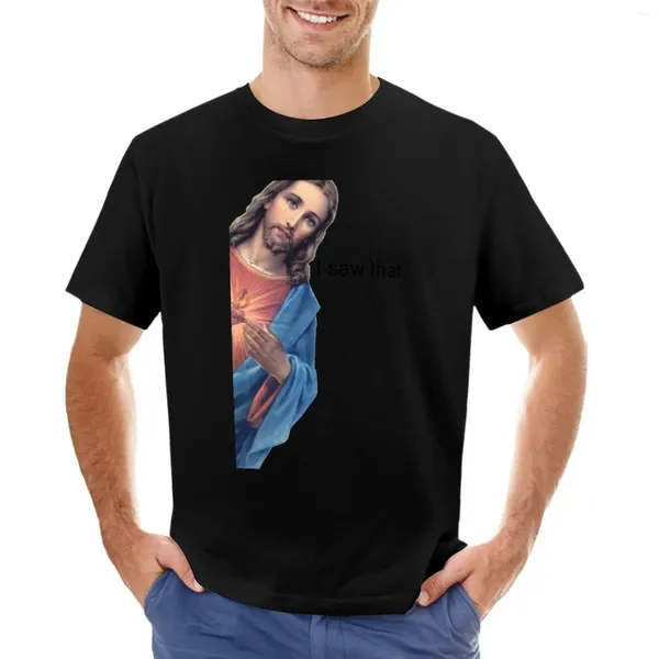 Мужские поло «Иисус — я видел эту футболку», большие мужские футболки с рисунком