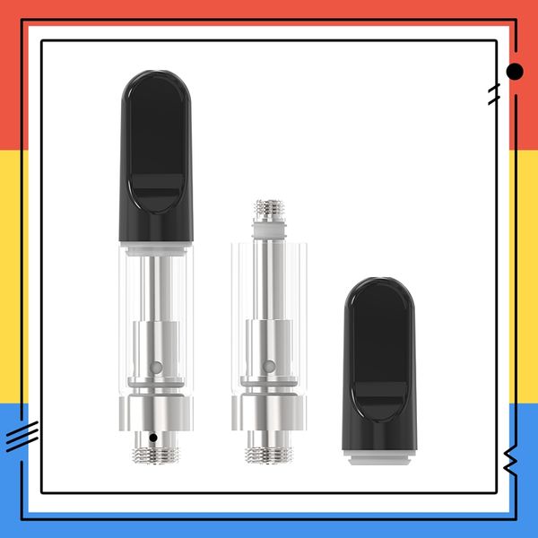 Vaporizador de óleo vazio D8 D9 A13 Vape Carts Bulbo Pyrex Cartucho descartável de vidro gordo 0,5 ml 1,0 ml Atomizador de óleo Vape 10,5 mm Diâmetro 510 Frea