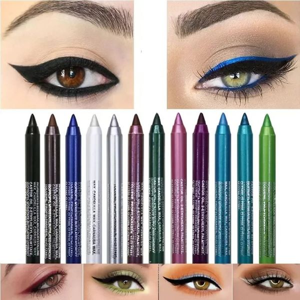 Sombra de olho 11 cores de longa duração lápis de olho impermeável pigmento azul marrom preto eyeiner caneta mulheres moda cor olho maquiagem cosméticos 231023