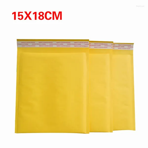 Decorações de Natal Atacado 50 pçs/lote Fabricante Kraft Bolha Sacos Mailers Envelopes Acolchoados Papel Mailing 15 18cm Pacote de Presente