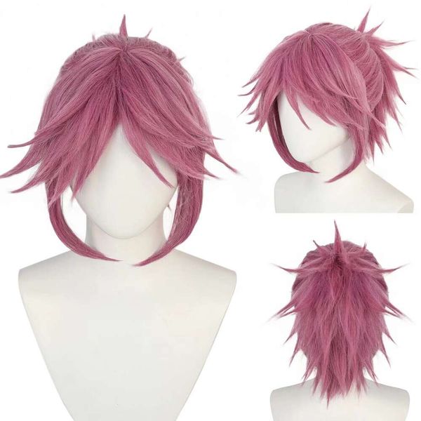 Anime X Hunter Perücke Hi Hxh Cosplay Kostüme für Halloween Party Männer Frauen 42 cm rosa PERÜCKE