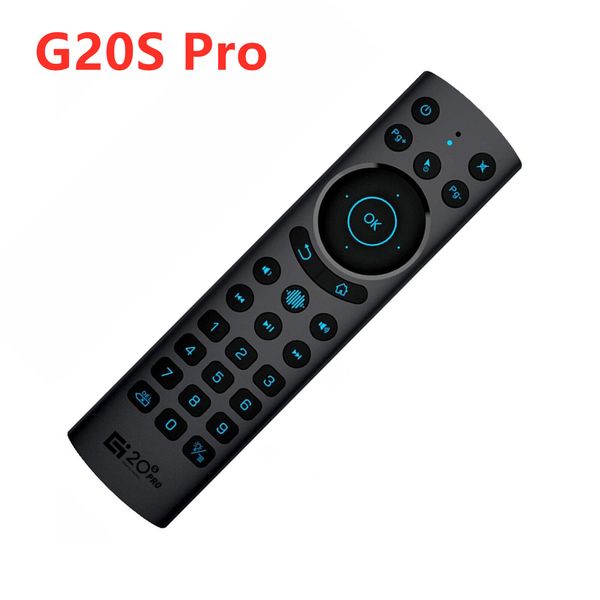G20S / G20S Pro 2.4GHz PC Smart TV VOCE REMOTE CONTROLLO CONTROLLER WIRELELS MOUSE con retroilluminazione per Android TV Box Sheild