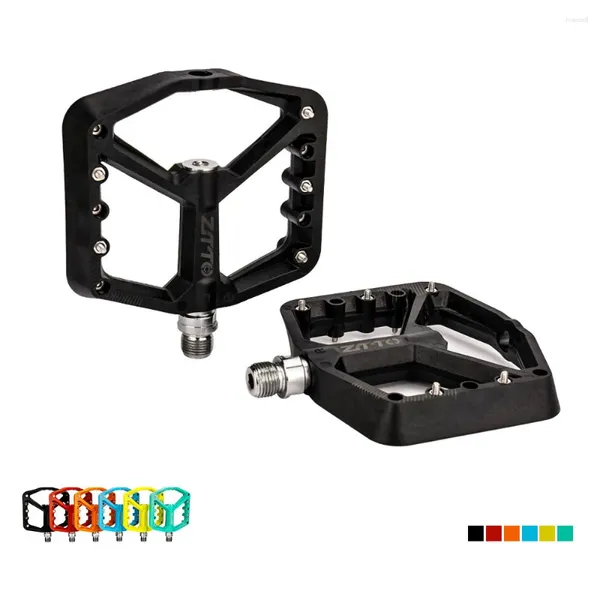 Pedali bici MTB Mountain Fibra di nylon Piattaforma per bicicletta Piatto antiscivolo Cuscinetto da 9/16 pollici per bici da strada BMX