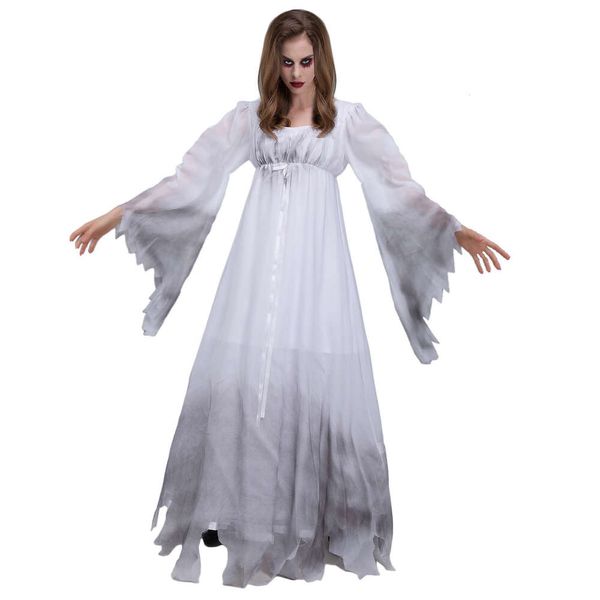 Trajes de Halloween Cos Horror Sexy Engraçado Adultos e Crianças M-XXL Terror Zombie Costume Halloween Ghost Zombie Feminino Ghost Costume Vampire Bride Play Ghost Costume